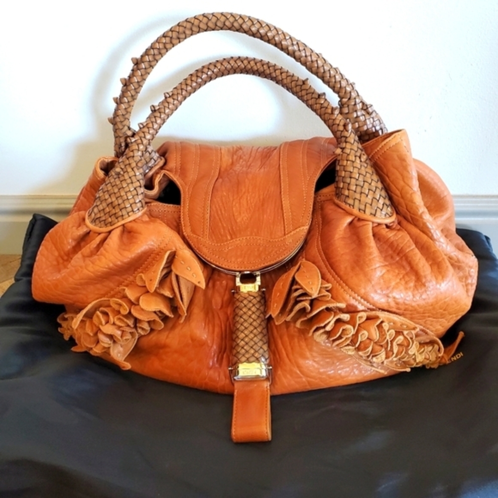 Fendi Spy Blossom Handbag in a Carmel Color